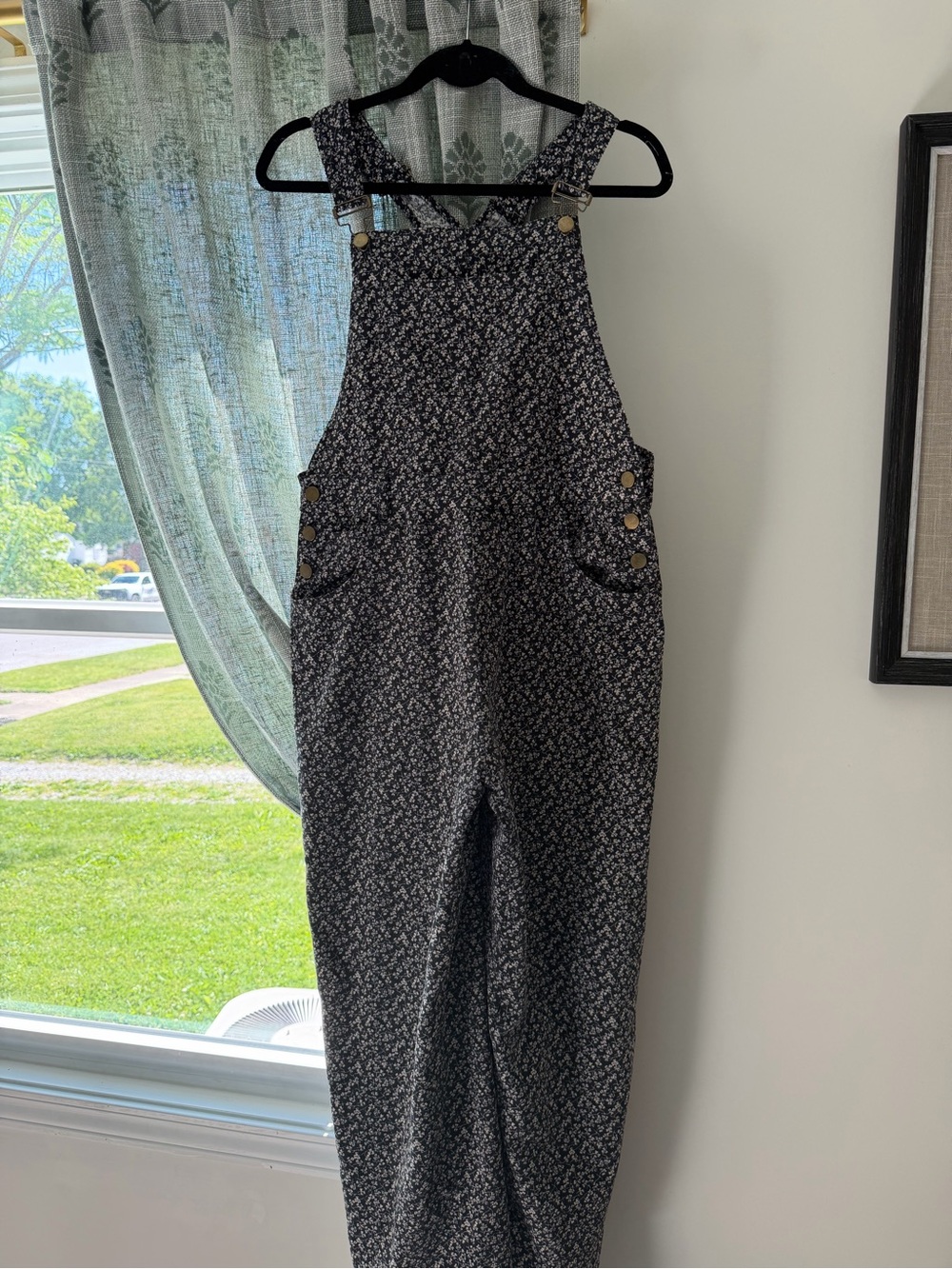 Floral Print Overalls